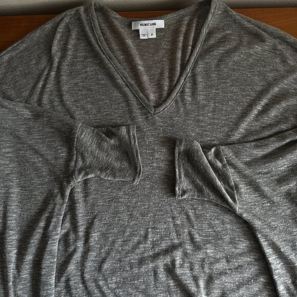 Helmut Lang grey V neck top. Well maintained. Size P. - Picture 4 of 8